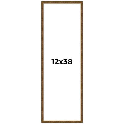 12x38 Frame Gold Kingsley Distressed Solid Wood Picture Frame Width