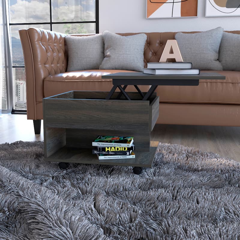 Living Room Storage Table With Pulley