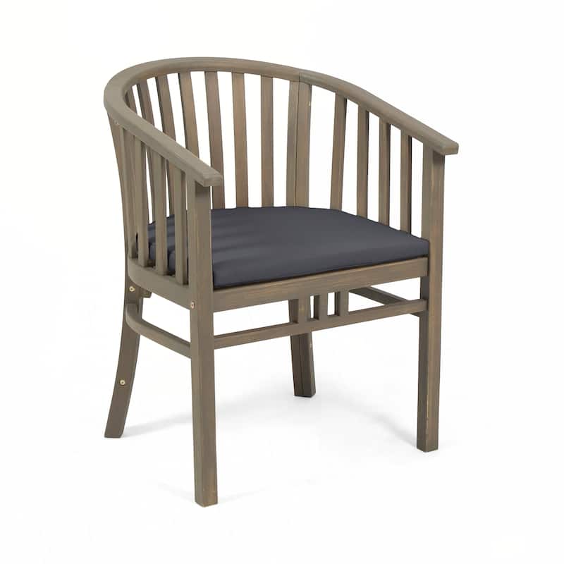 Outdoor Wooden Dining Chairs, Set of 2