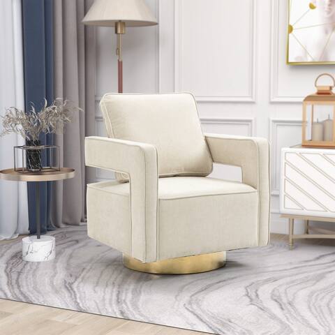 Chenille Swivel Accent Upholstere Arm Chair for Living Room - 31"Wx30"Dx38"H
