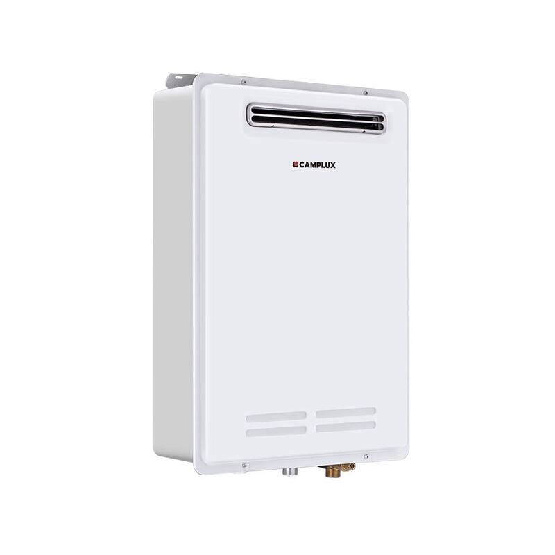 CAMPLUX 6.86 GPM Natural Gas Tankless Water Heater for Whole Home, Outdoor Installation - White