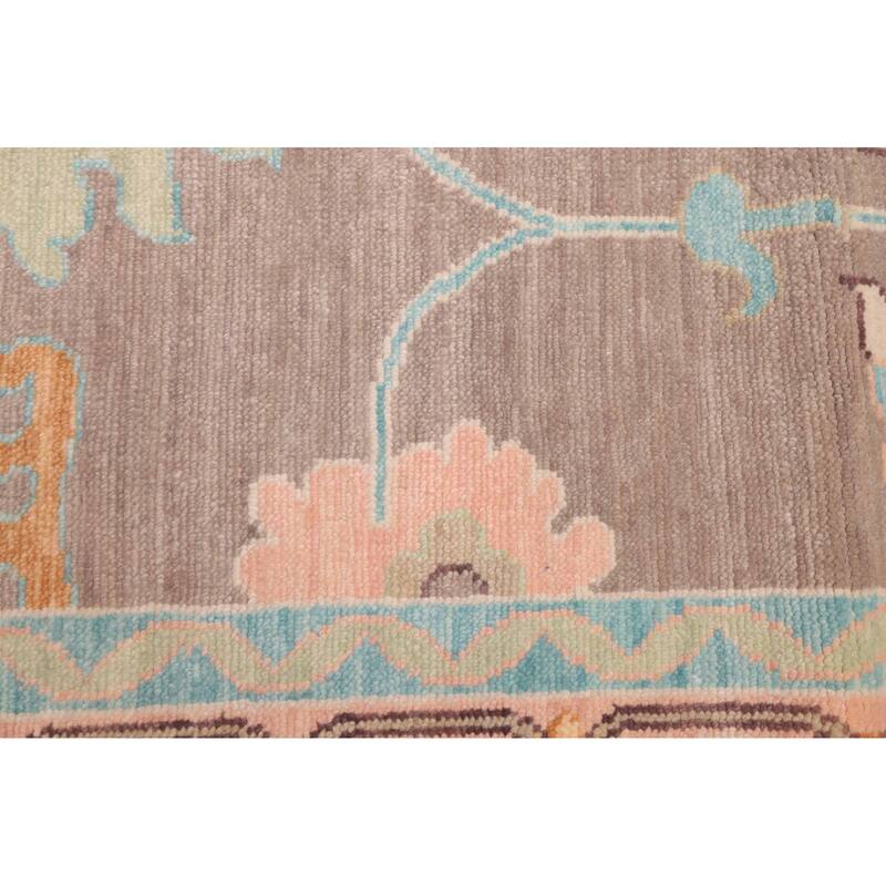 ECARPETGALLERY Hand-knotted Modern Oushak Brown Wool Rug - 9'3 x 12'1