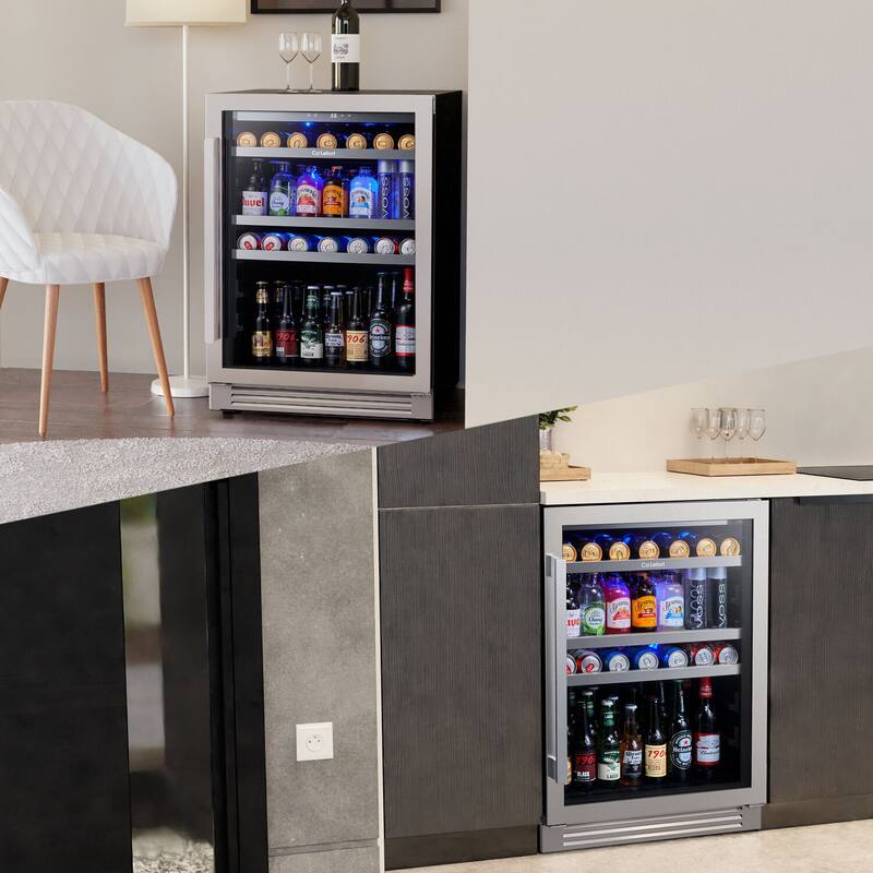 24 Inch 140 Can Beverage Built-in/ Freestanding Cooler