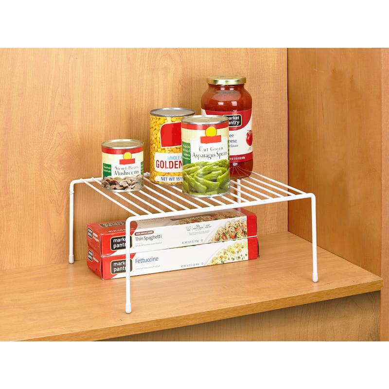 Kitchen Details Medium White Iron Kitchen Shelf Organizer - 12.20" x 10.24" x 5.91"