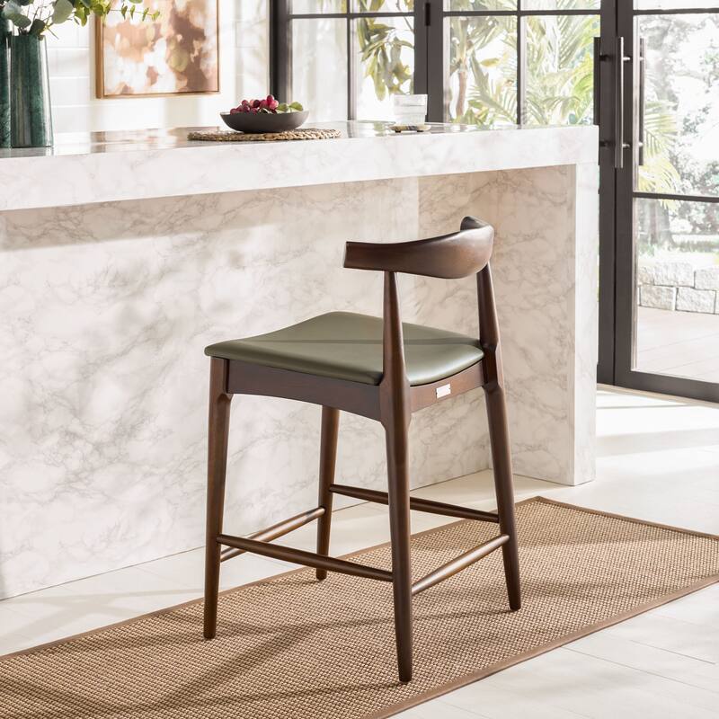 SAFAVIEH Home Elbow Counter Stool - 21"W x 21"D x 34"H