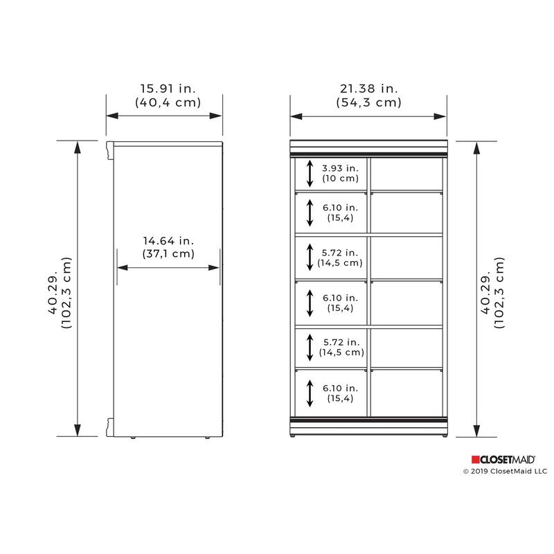 ClosetMaid Modular Closet Divided Shelf Unit