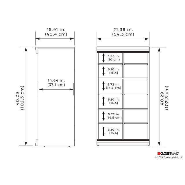 ClosetMaid Modular Closet Divided Shelf Unit