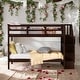 preview thumbnail 27 of 36, Modrem Twin Over Twin Bunk Bed With Storage and Guard Rail For Bedroom,Kids