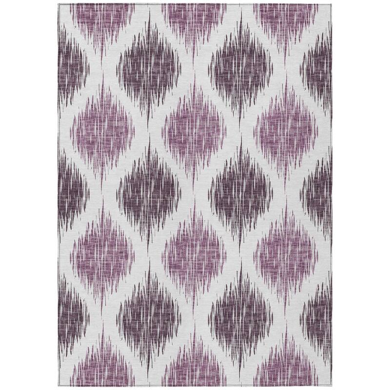 HomeRoots Ikat Transitional Rectangle Outdoor Rug