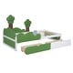 preview thumbnail 4 of 48, Twin Size Bed with Cute decoration,Platform Bed with 2 Drawers