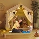 preview thumbnail 22 of 28, EROMMY Kids Tent Playhouse with LED Star Lights and Padded Mat, Large Indoor Toddler Tent for Boys and Girls.