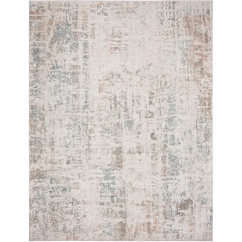 Sevita Gray/Cream Abstract Contemporary Area Rug