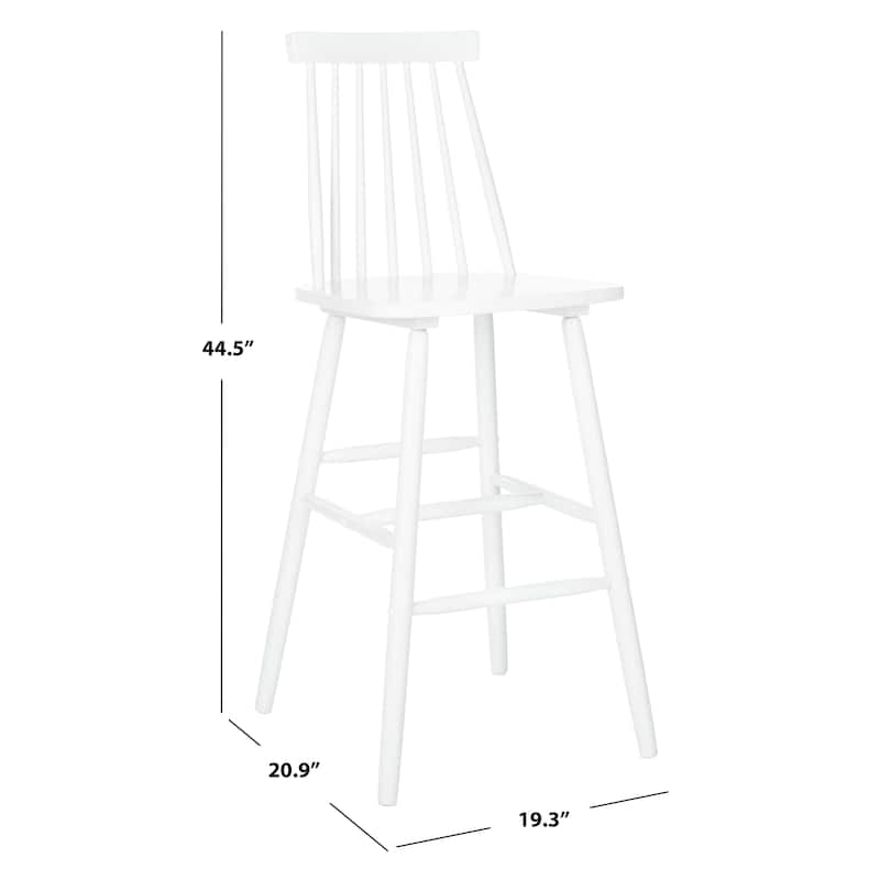 SAFAVIEH Beaufort 30-in. Spindle Farmhouse Bar Stools (Set of 2) - 19"W x 21"D x 45"H