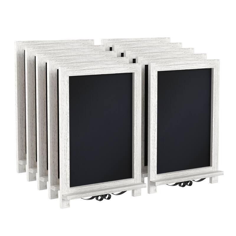 10 Pack Tabletop or Wall Mount Magnetic Chalkboards