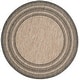 preview thumbnail 24 of 140, SAFAVIEH Courtyard Vickie Indoor/ Outdoor Waterproof Patio Backyard Rug 10' Round - Natural/Black