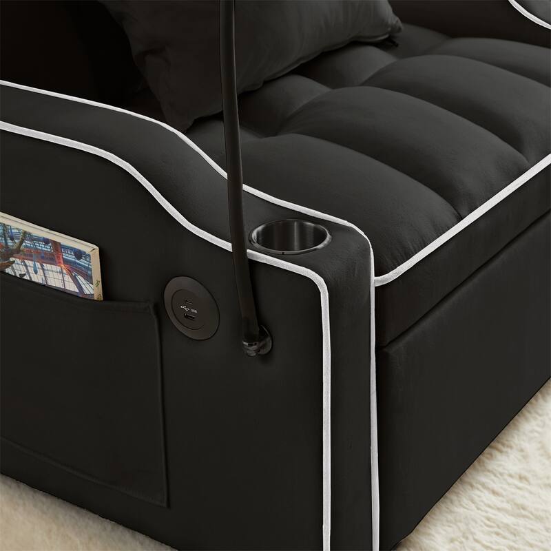 3-in-1 Convertible Sleeper Chair Sofa Bed Adjustable Pull Out