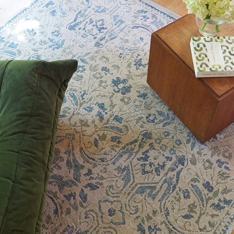 Busselle Floral Ikat Indoor/Outdoor Area Rug