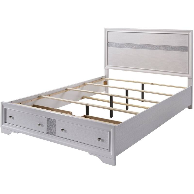 Panel Headboard 1pc Bed with Drawers Beautiful Bedroom Furniture(Only Bed)