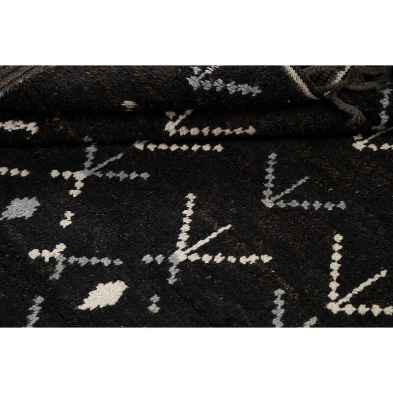 Vegetable Dye Modern Moroccan Berber Oriental Area Rug Wool Handmade - 4'6" x 6'11"