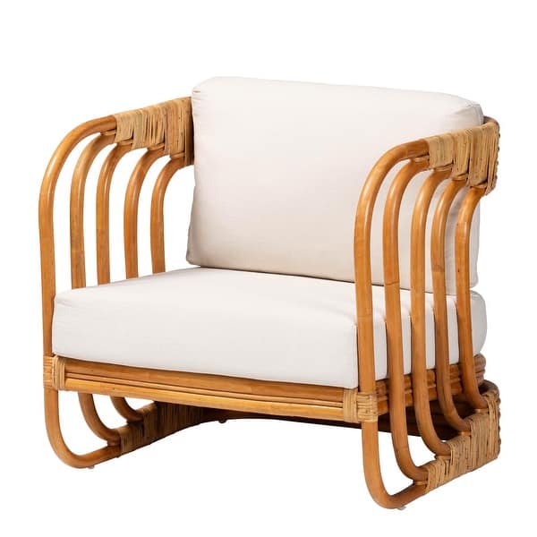 slide 2 of 11, Corsa Modern Bohemian Natural Rattan Arm Chair Natural