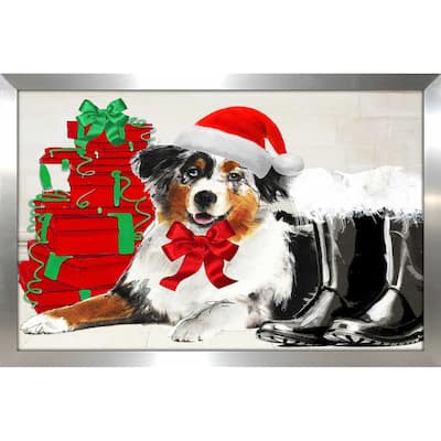 "Christmas Holiday Border Collie" by Jodi Print on Acrylic