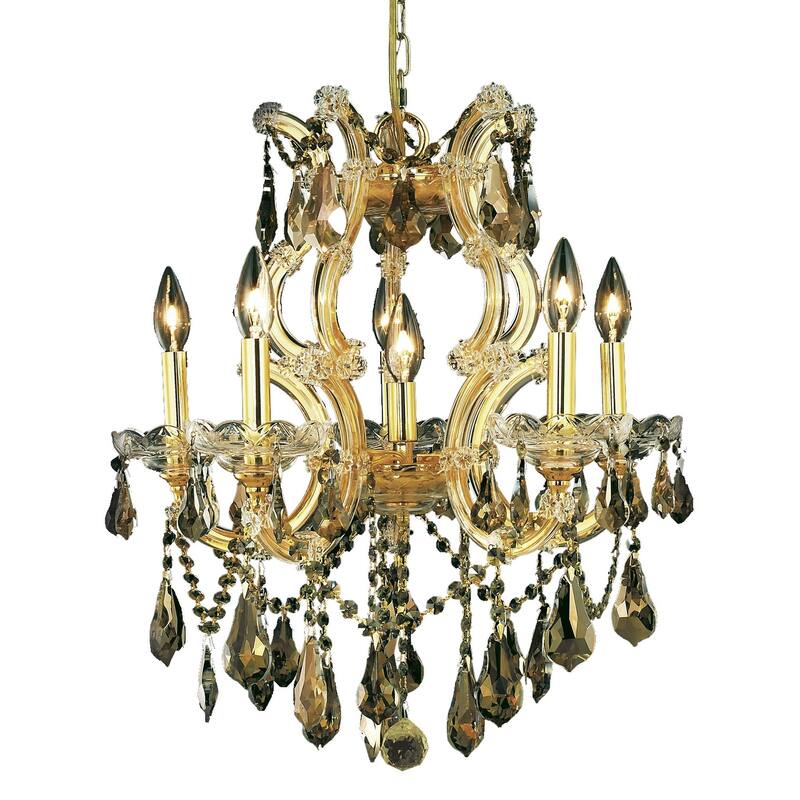 Fleur Illumination 6 light Gold Chandelier