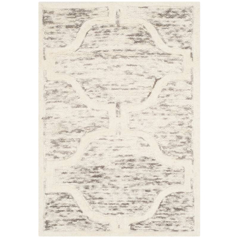SAFAVIEH Handmade Cambridge Tilli Modern Wool Rug - 2' x 3' - Light Brown/Ivory
