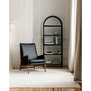 Aurelle Home Modern Oak Arched Bookshelf