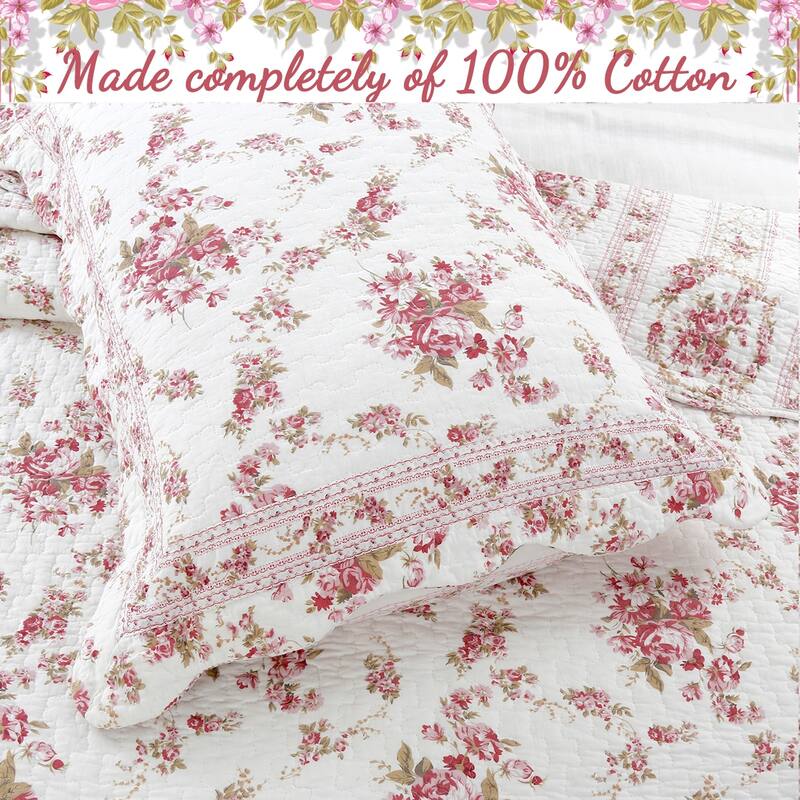 The Gray Barn Ravens Way Vintage Rose Cotton Quilt Bedding Set