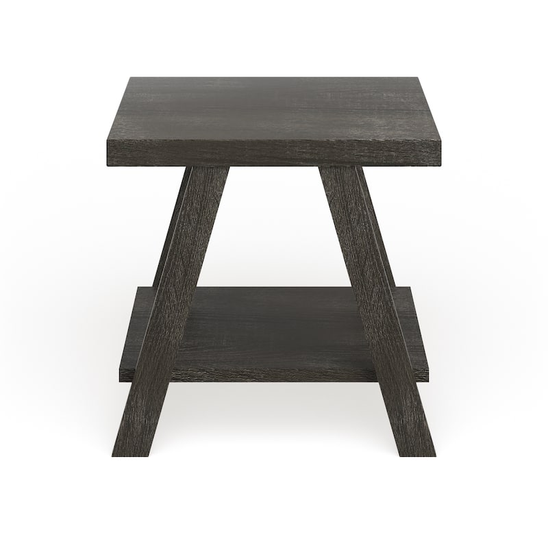 The Gray Barn Cedar Ridge Contemporary Replicated Wood Shelf End Table