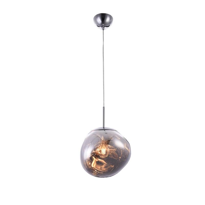 1 Light Chrome Acrylic Shade Single Pendant