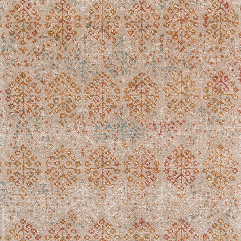Power Loomed Geometric Southwestern Stain Resistant with Fringe Area Rug - 6' Round