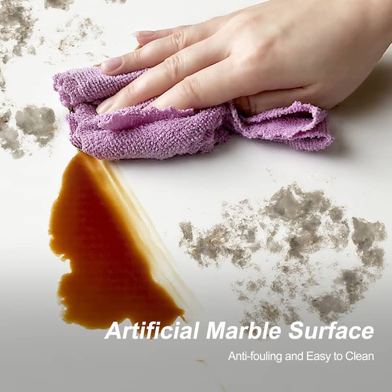 63'' to 94.5” Extendable Dining Table For 8-10 with Sintered Stone Table top and Metal Base - 94.48"