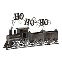 Transpac Metal 17 in. Silver Christmas Metallic Train On Track Decor ...