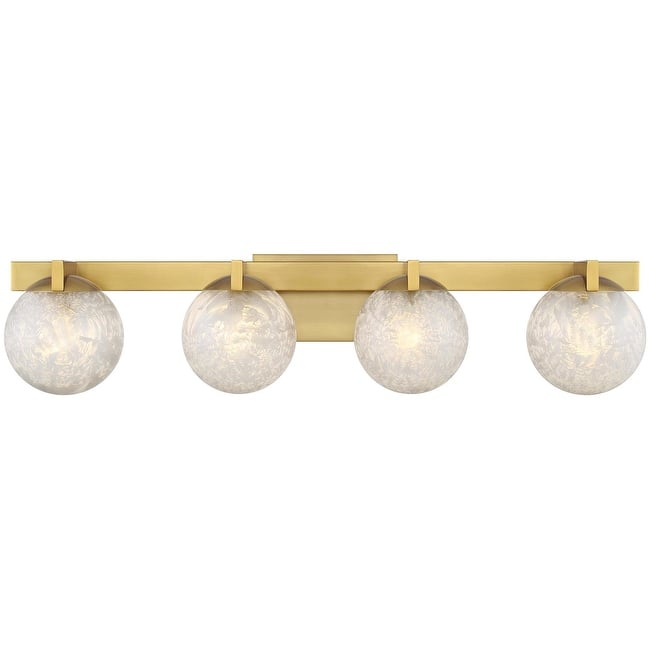 Savoy House 8-1017-4 Darien 4 Light 33" Wide Vanity Light - Warm Brass
