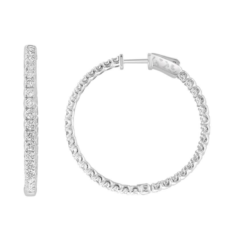 EFFY 14K White Gold Diamond Earrings