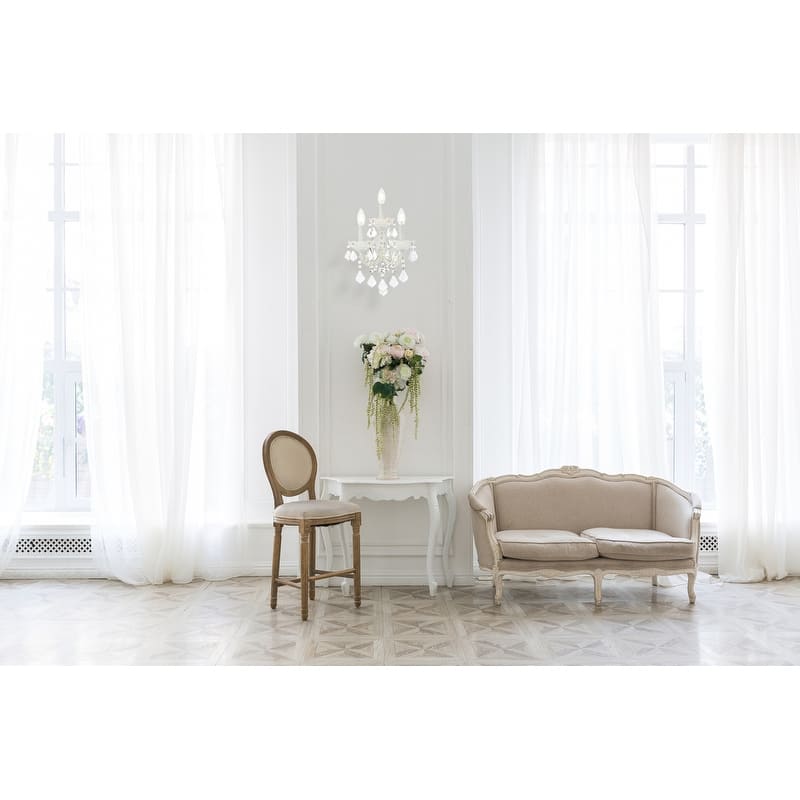 Fleur Illumination Collection Wall Sconce D:12in H:22in E:8.5in Lt:3 White Finish