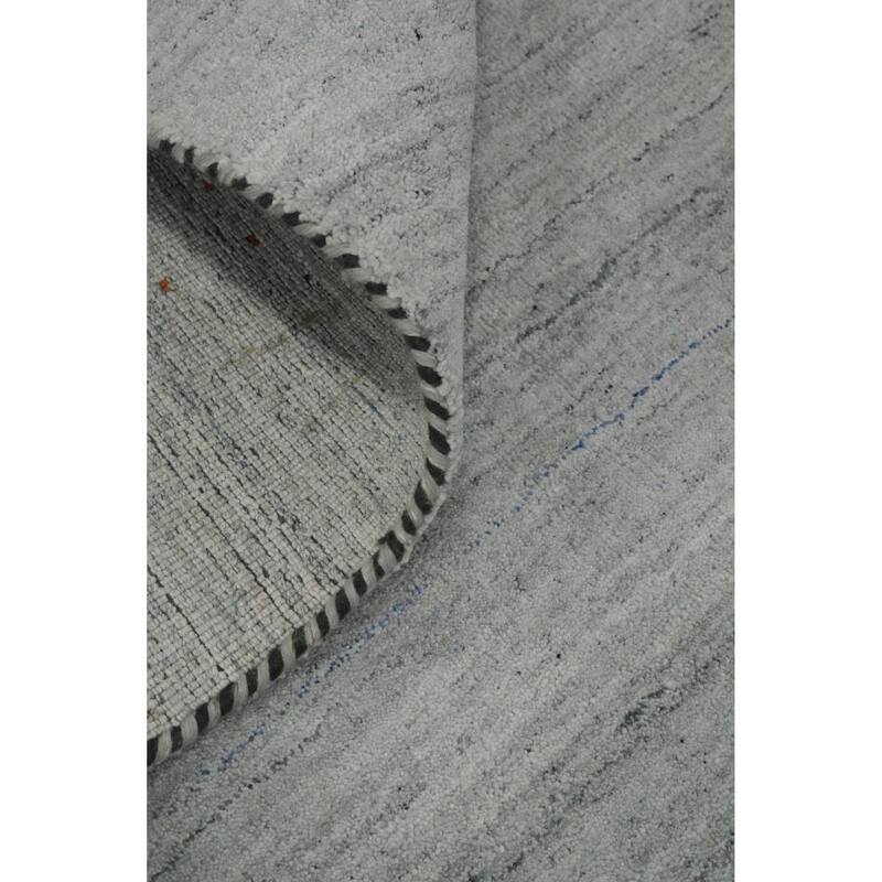Hand Knotted Oriental 100% Wool Carpet Tribal Animal Pictorial Greys & Charcoal Gabbeh Area Rug - 9' 8'' X 7' 11''