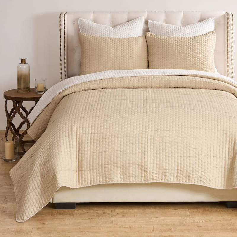 Greenland Home Fashions Homestead Modern Artisan Coverlet Set - Full - Queen - Natural