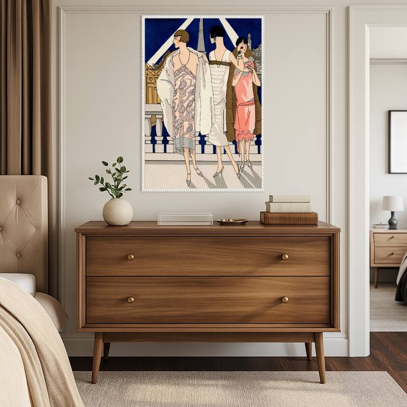 Vintage Couture No. 2 Framed Canvas Wall Art Print