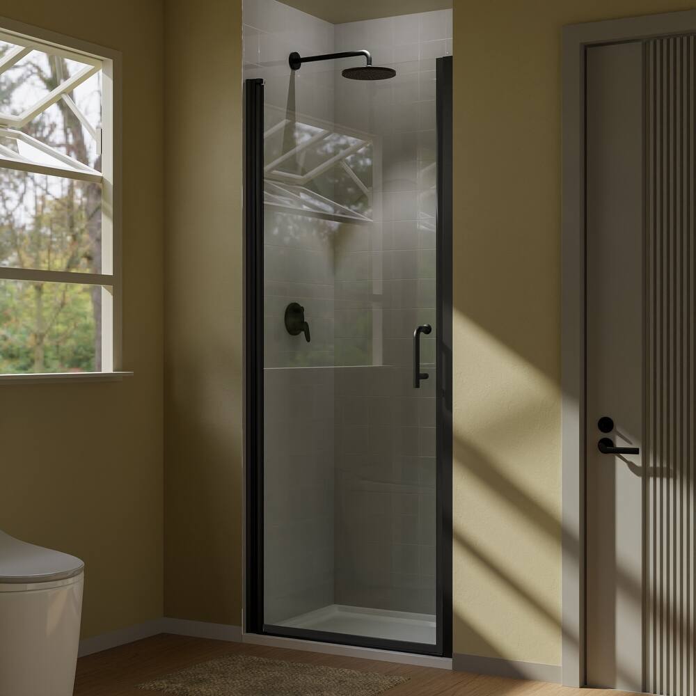 Pivot Frameless Shower Door with Clear Glass