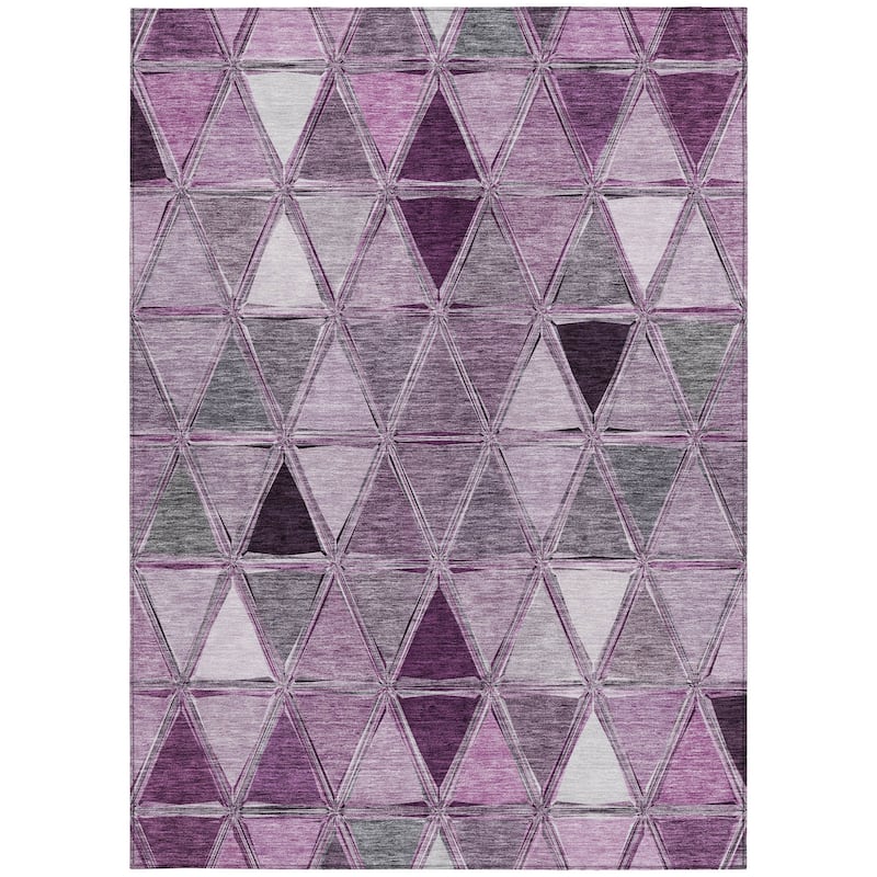 HomeRoots Geometric Transitional Rectangle Outdoor Rug