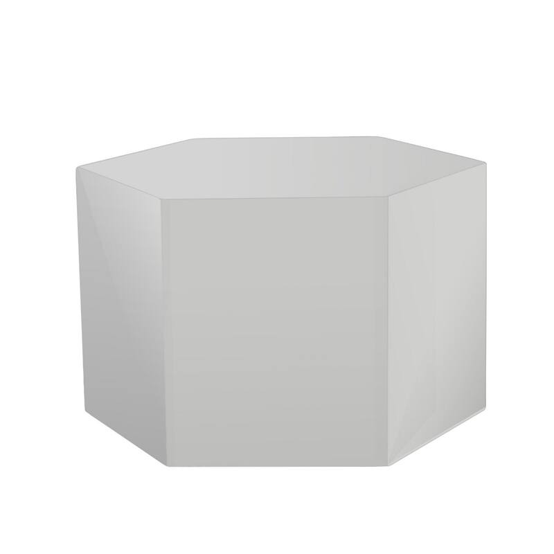 9 in. Light Gray Rectangle Wood End Table, Sturdy Build End Side Table for Living Rooms