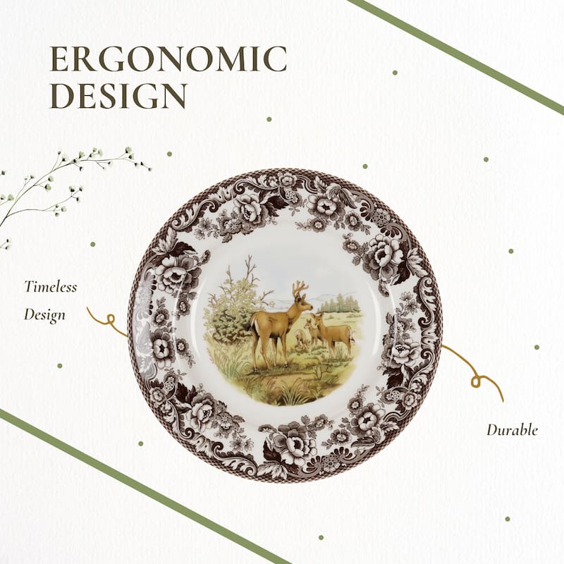 Spode Woodland Dinner Plate Animal Motifs