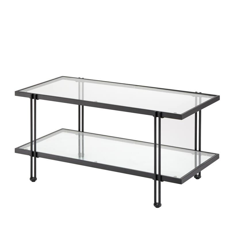 Lifestorey Folio Metal and Glass Coffee Table