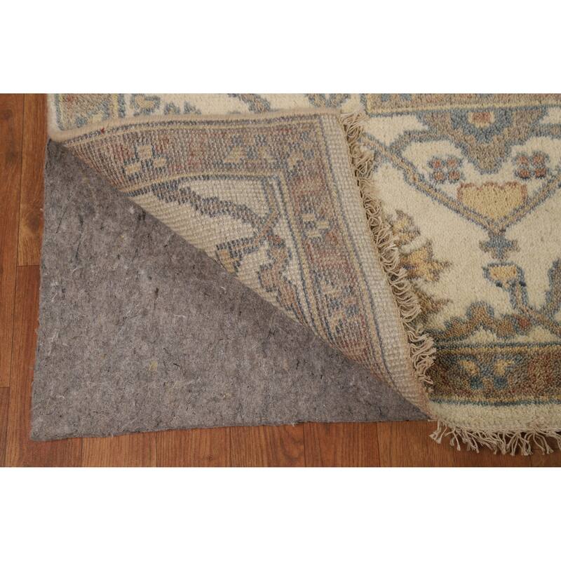 Earth Tone Oushak Indian Area Rug Hand-Knotted Wool Carpet - 8'3" x 9'8"