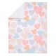 preview thumbnail 7 of 7, Bedtime Originals Rainbow Hearts White/Pink/Purple Soft Fleece Baby Blanket