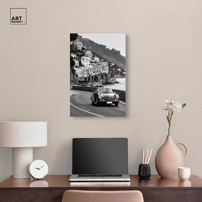 Drive through the Town Canvas by Art Remedy, Gallery Wrapped