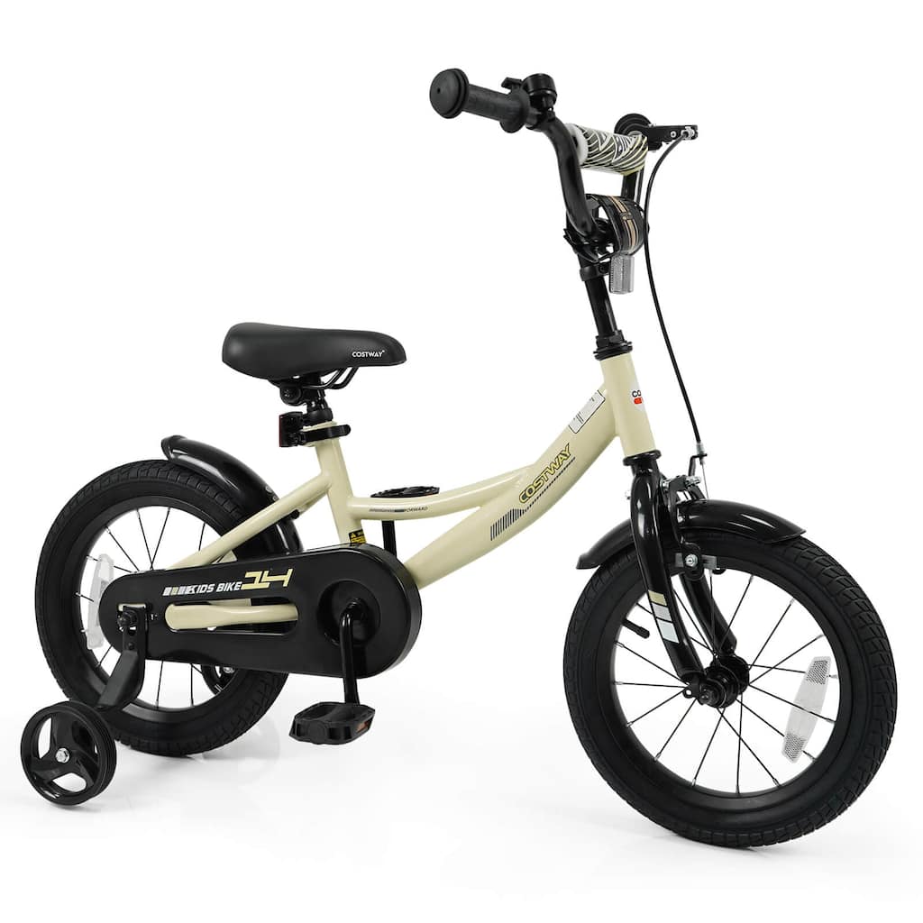Costway 14" Kids Bike with Removable Training Wheels Adjustable Seat & - See Details