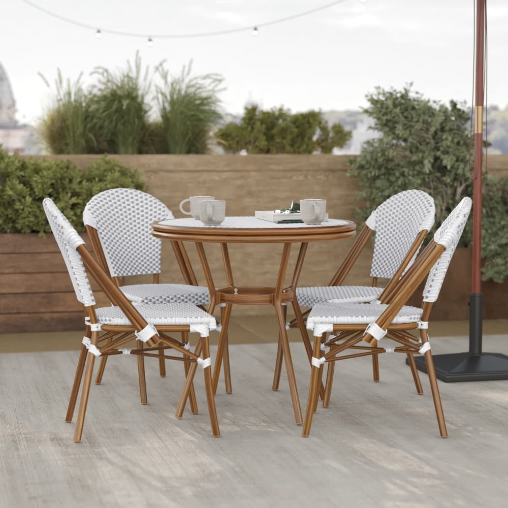 Bistro Table & 2-Chair Set with Metal Frames